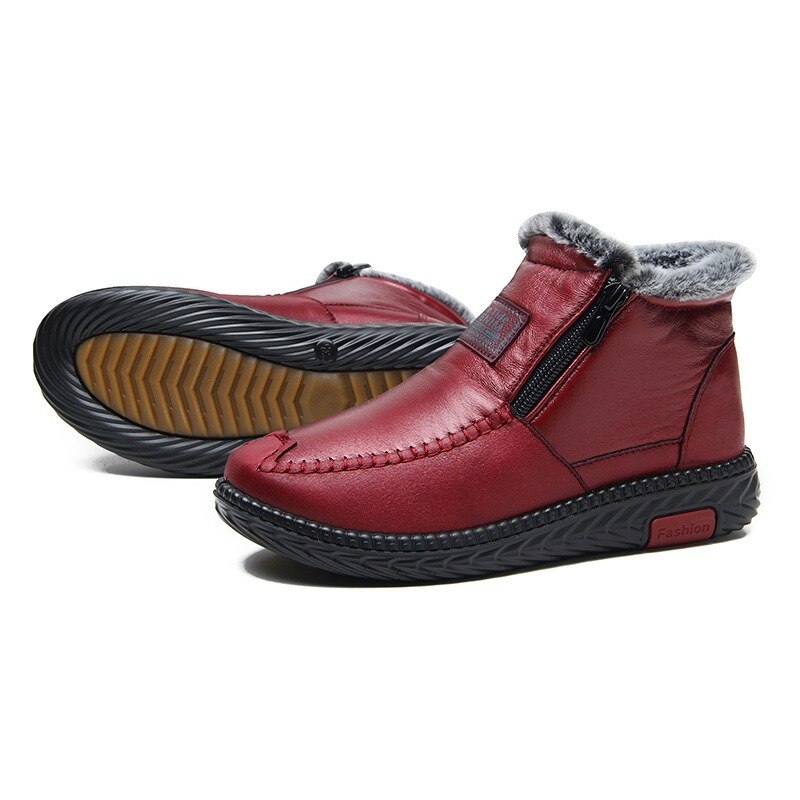 Botas de Invierno Antideslizantes de Cuero OrthoFit para Mujer