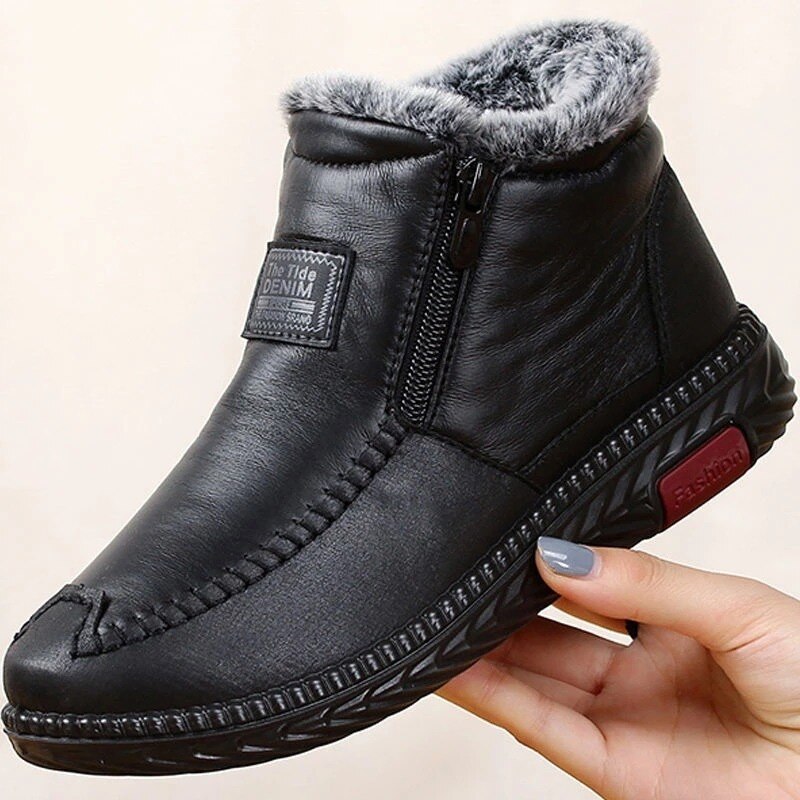 Botas de Invierno Antideslizantes de Cuero OrthoFit para Mujer