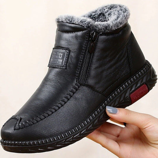 Botas de Invierno Antideslizantes de Cuero OrthoFit para Mujer