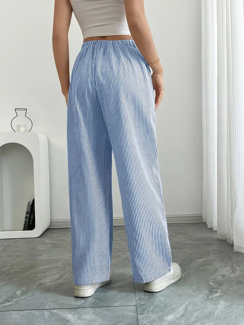 Alina – Pantalón Elegante a Rayas con Bolsillos
