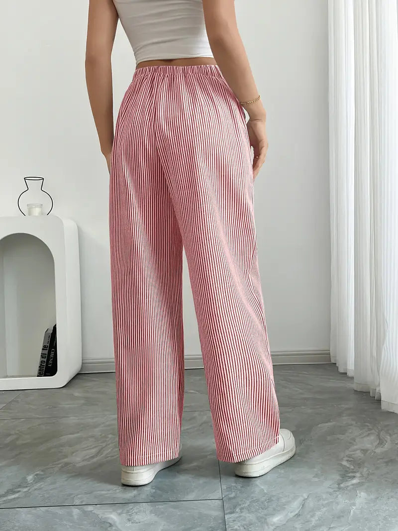 Alina – Pantalón Elegante a Rayas con Bolsillos