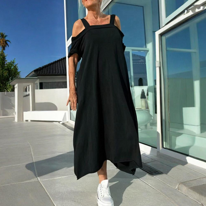 🏖️ Especiales de Verano 💃 Vestido Casual Largo con Hombros Descubiertos para Mujer