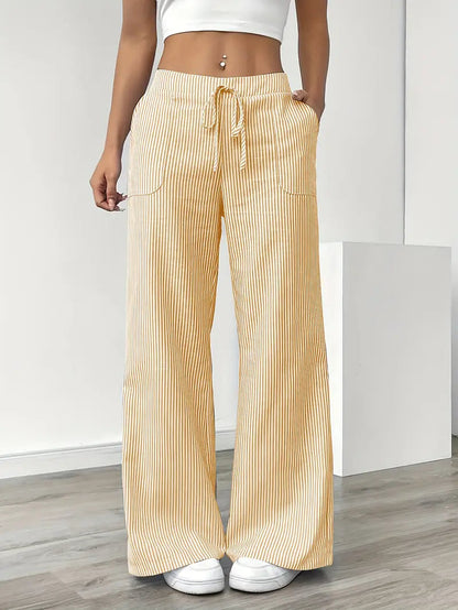 Alina – Pantalón Elegante a Rayas con Bolsillos