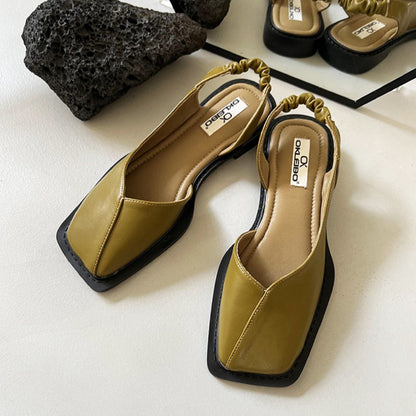 Zapatos Slingback de Punta Cuadrada Celine